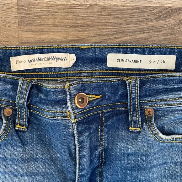 Anthro Pilcro Slim Straight Jeans - Picture 3 of 4